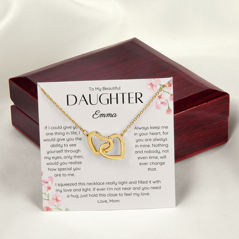 Personalized Daughter Gift from Mom Necklace - Sentimental Keepsake for Daughter - Encouragement Gift for Her - Perfect for Weddings - Unique Daughter Present