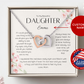 Personalized Daughter Gift from Mom Necklace - Sentimental Keepsake for Daughter - Encouragement Gift for Her - Perfect for Weddings - Unique Daughter Present