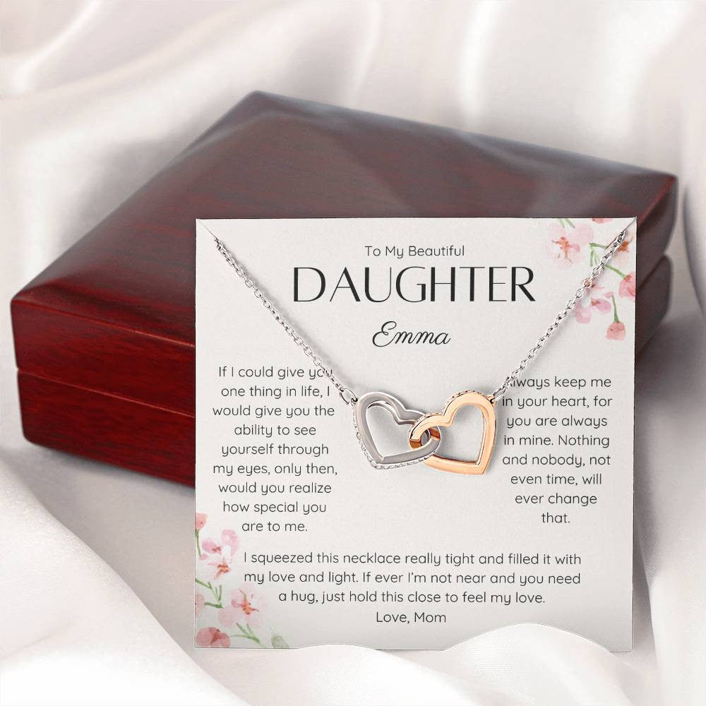 Personalized Daughter Gift from Mom Necklace - Sentimental Keepsake for Daughter - Encouragement Gift for Her - Perfect for Weddings - Unique Daughter Present