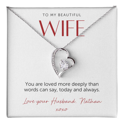 To My Wife Necklace, Valentine’s Day Gift for Wife, Loved Beyond Measure Jewelry, Romantic Gift for Her, Anniversary Necklace
