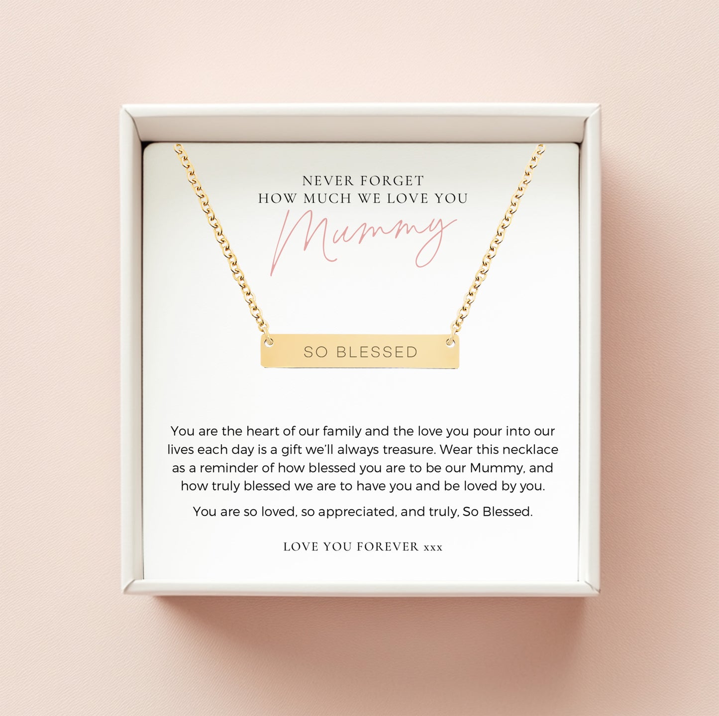 Personalized Mothers Day Gift from Kids and Husband, Mother's Day Gift, Gift for Mum, Mothersday Modern Horizontal Bar Necklace