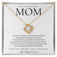 Love Knot Necklace, Heartfelt Gift for Mom, Love You Mom Jewelry, Ideal for Birthdays and Special Occasions