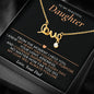 Love Necklace from Dad to Daughter with Heartfelt Message Card, Father to Daughter Gift for Birthday or Graduation, Sentimental Jewelry