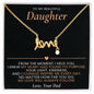 Love Necklace from Dad to Daughter with Heartfelt Message Card, Father to Daughter Gift for Birthday or Graduation, Sentimental Jewelry