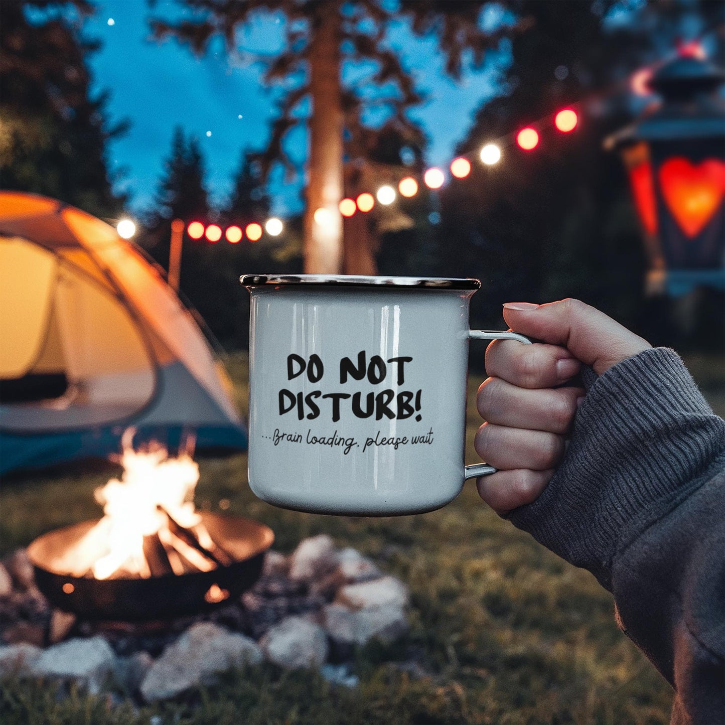 Do not disturb! Brain Loading, Please Wait  Stainless Steel Camping Mug,
