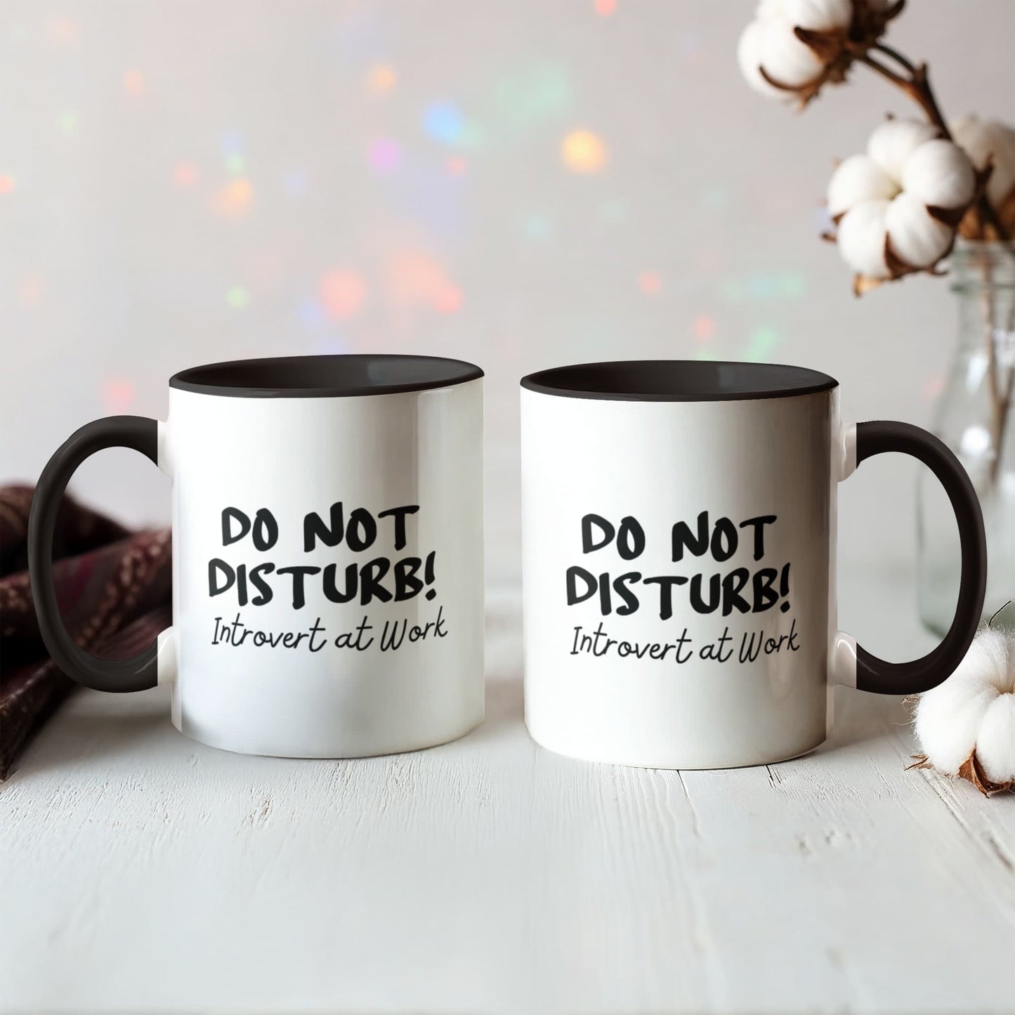 Do not disturb! Introvert at Work! 11 oz durable ceramic mug