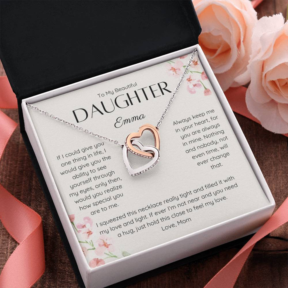 Personalized Daughter Gift from Mom Necklace - Sentimental Keepsake for Daughter - Encouragement Gift for Her - Perfect for Weddings - Unique Daughter Present