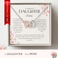 Personalized Daughter Gift from Mom Necklace - Sentimental Keepsake for Daughter - Encouragement Gift for Her - Perfect for Weddings - Unique Daughter Present