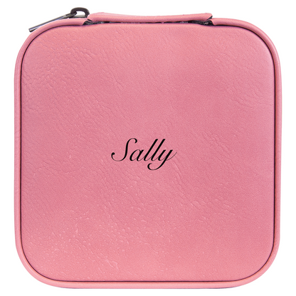 Premium PU Leather Jewelry Organizer 4" x 4"