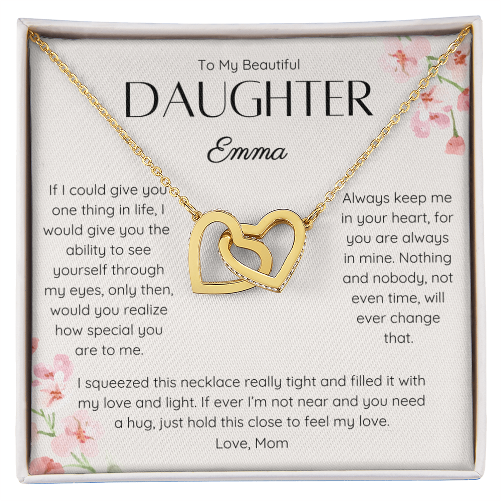 Personalized Daughter Gift from Mom Necklace - Sentimental Keepsake for Daughter - Encouragement Gift for Her - Perfect for Weddings - Unique Daughter Present