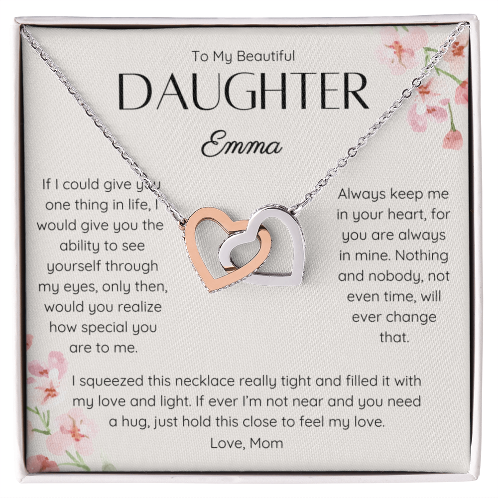 Personalized Daughter Gift from Mom Necklace - Sentimental Keepsake for Daughter - Encouragement Gift for Her - Perfect for Weddings - Unique Daughter Present