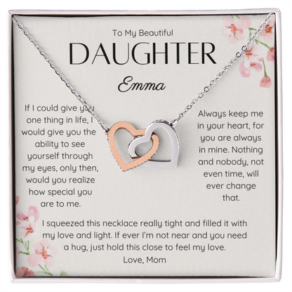 Personalized Daughter Gift from Mom Necklace - Sentimental Keepsake for Daughter - Encouragement Gift for Her - Perfect for Weddings - Unique Daughter Present