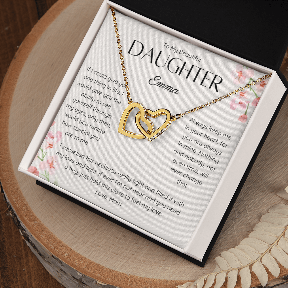 Personalized Daughter Gift from Mom Necklace - Sentimental Keepsake for Daughter - Encouragement Gift for Her - Perfect for Weddings - Unique Daughter Present
