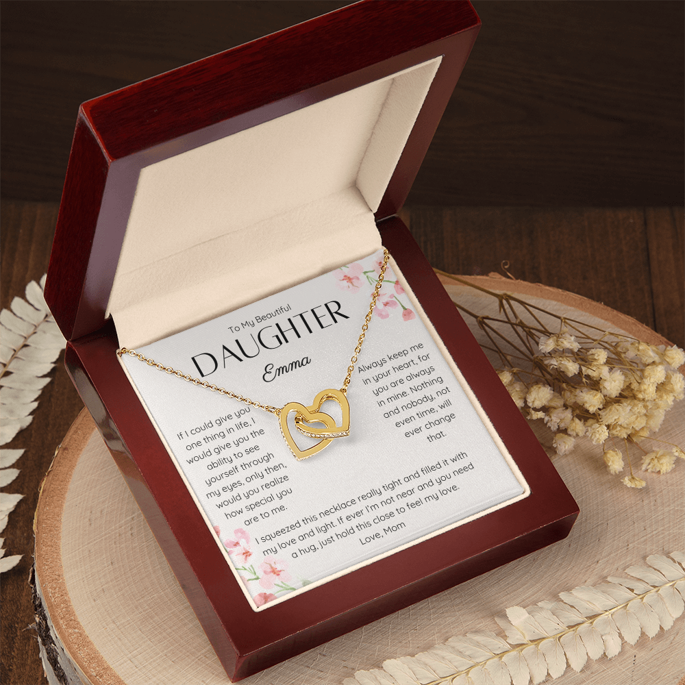 Personalized Daughter Gift from Mom Necklace - Sentimental Keepsake for Daughter - Encouragement Gift for Her - Perfect for Weddings - Unique Daughter Present