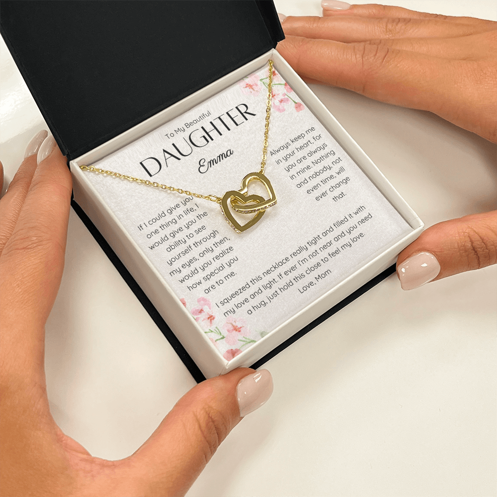 Personalized Daughter Gift from Mom Necklace - Sentimental Keepsake for Daughter - Encouragement Gift for Her - Perfect for Weddings - Unique Daughter Present